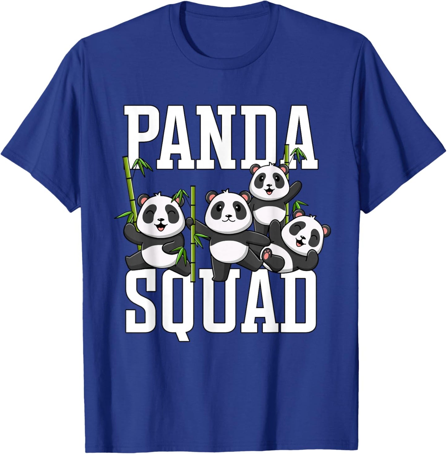 Cute Panda Family Graphic Panda Squad T-Shirt - T-Shirt | Royal