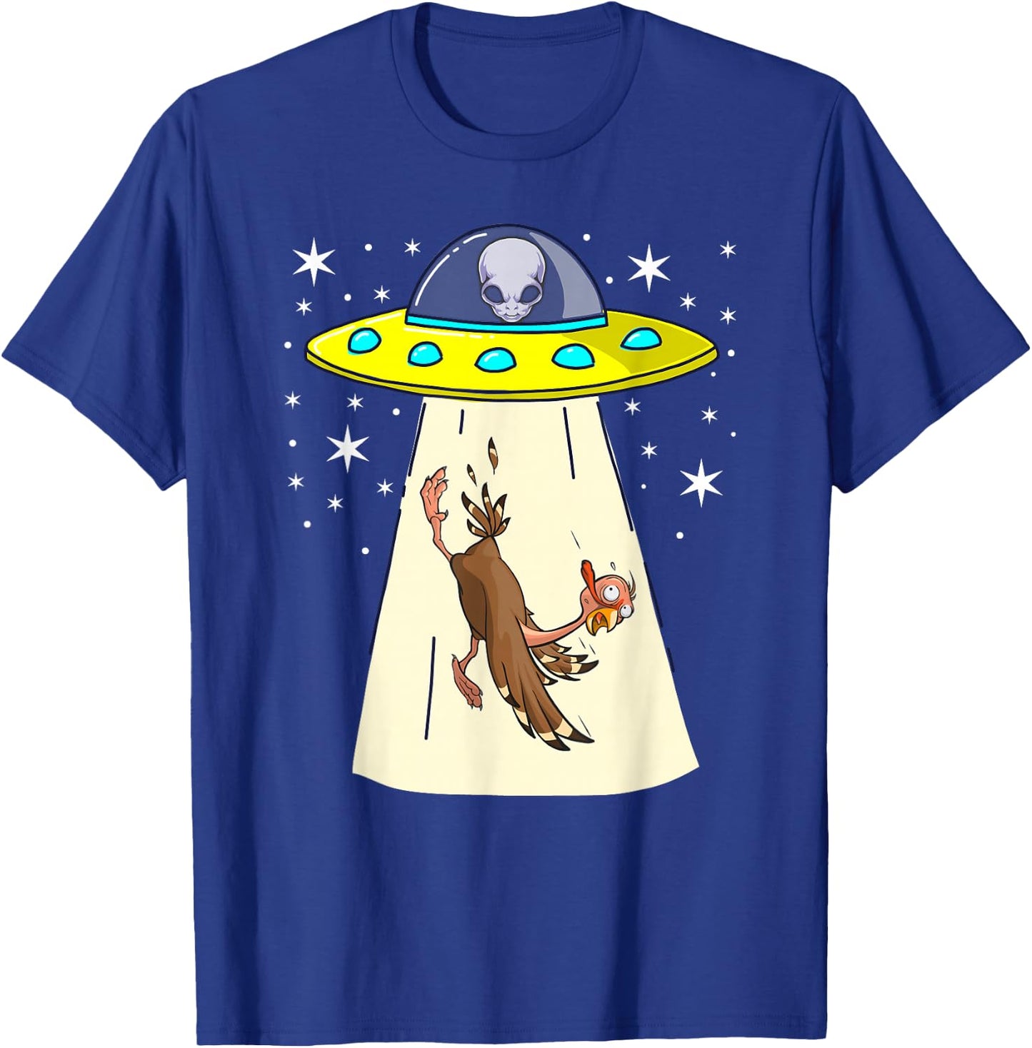 Alien Costume Ufo Thanksgiving Save a Turkey Family Funny T-Shirt - T-Shirt | Royal