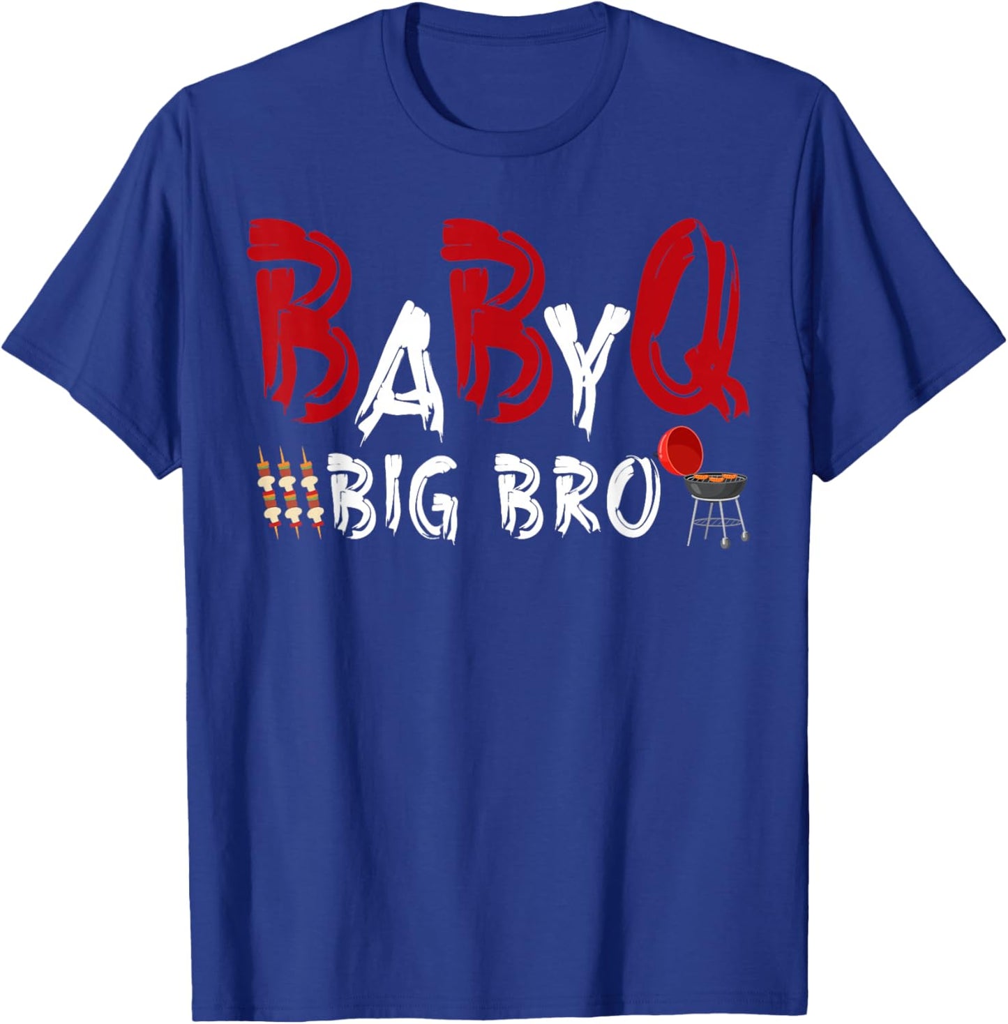 Big bro Baby BBQ Shower Themed Family Matching Barbecue T-Shirt - T-Shirt | Royal