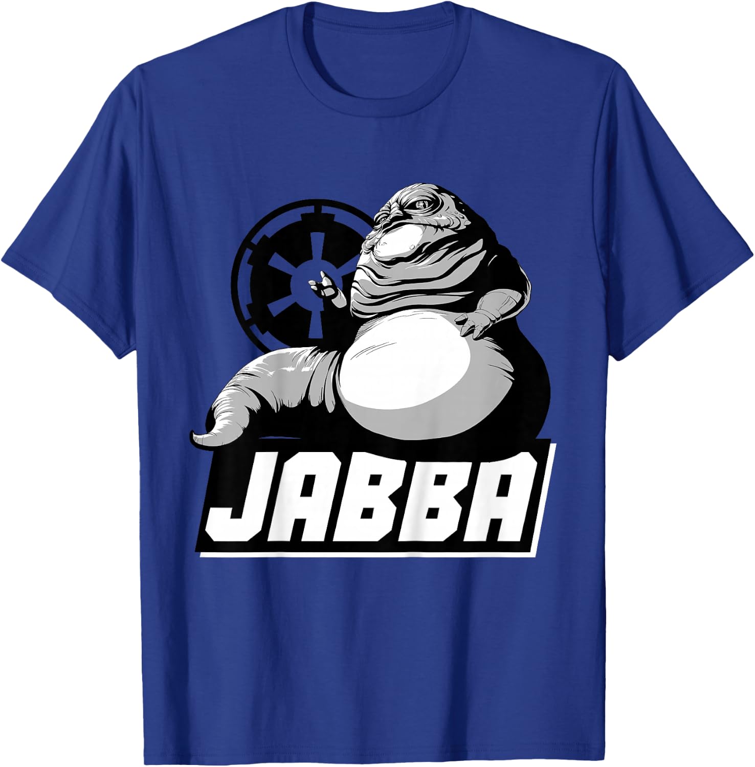 Kids Star Wars Jabba The Hutt Black And White Graphic T-Shirt - T-Shirt | Royal