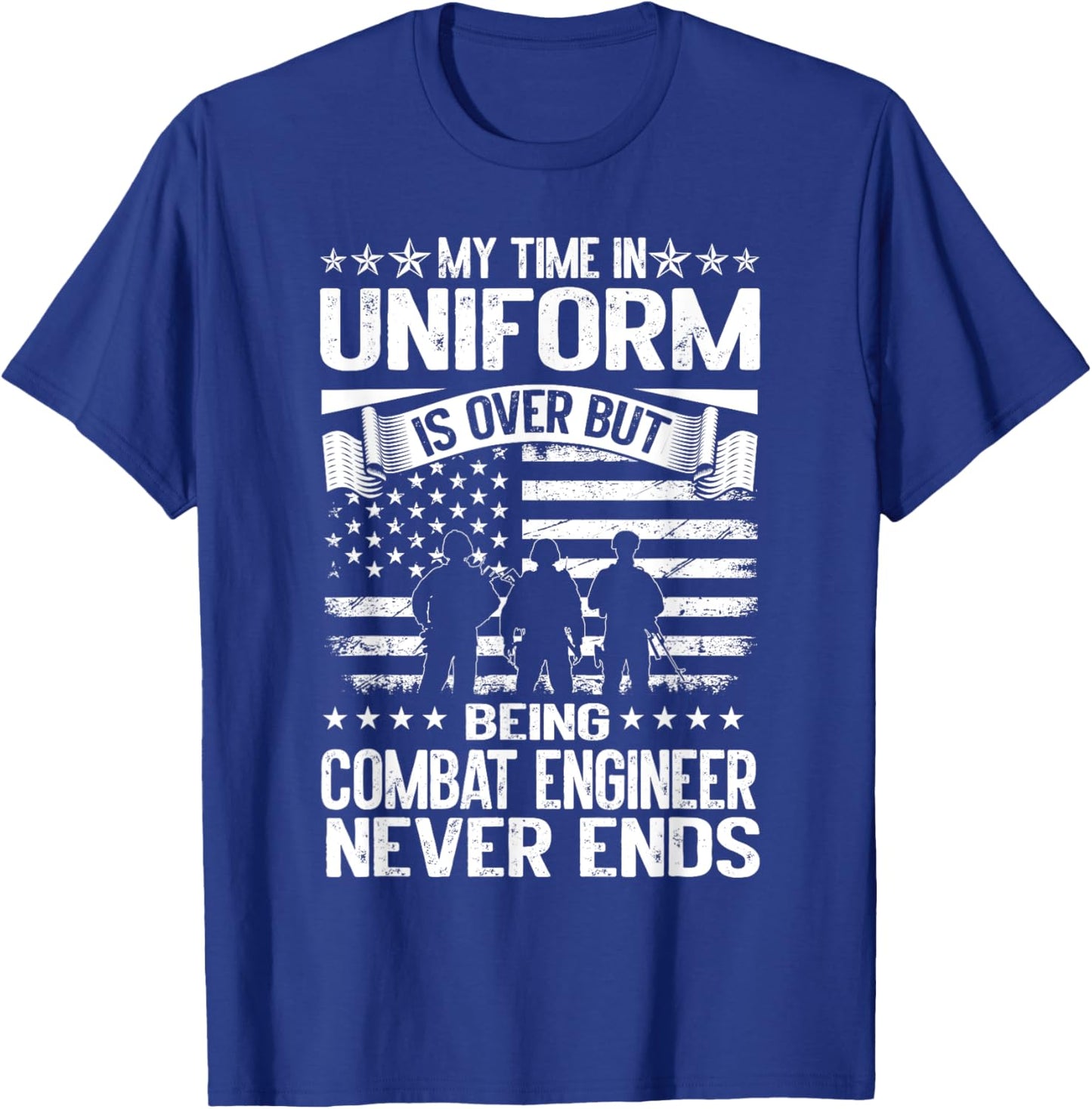 Combat Engineer Veteran Engineering Veteran's Day T-Shirt - T-Shirt | Royal
