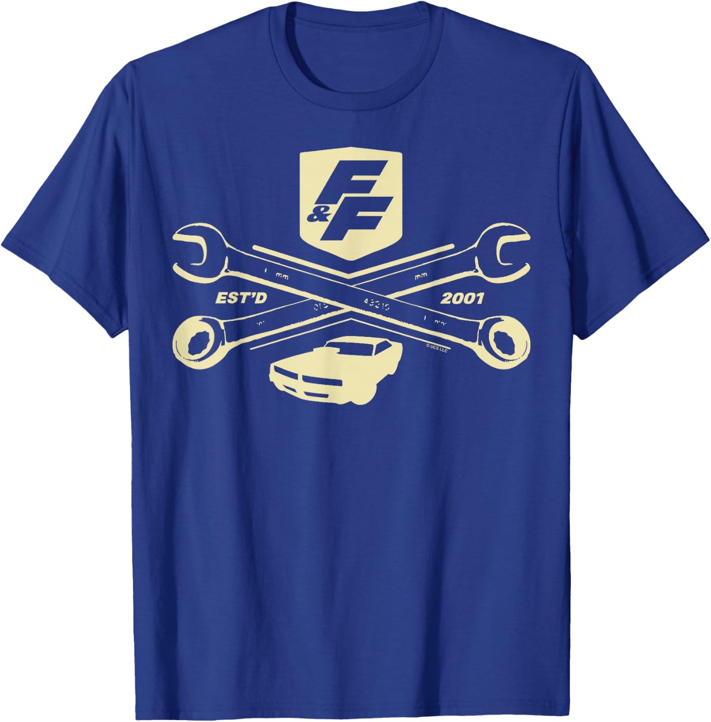 Fast & Furious EST'D 2001 Crossed Wrench Logo T-Shirt - T-Shirt | Royal