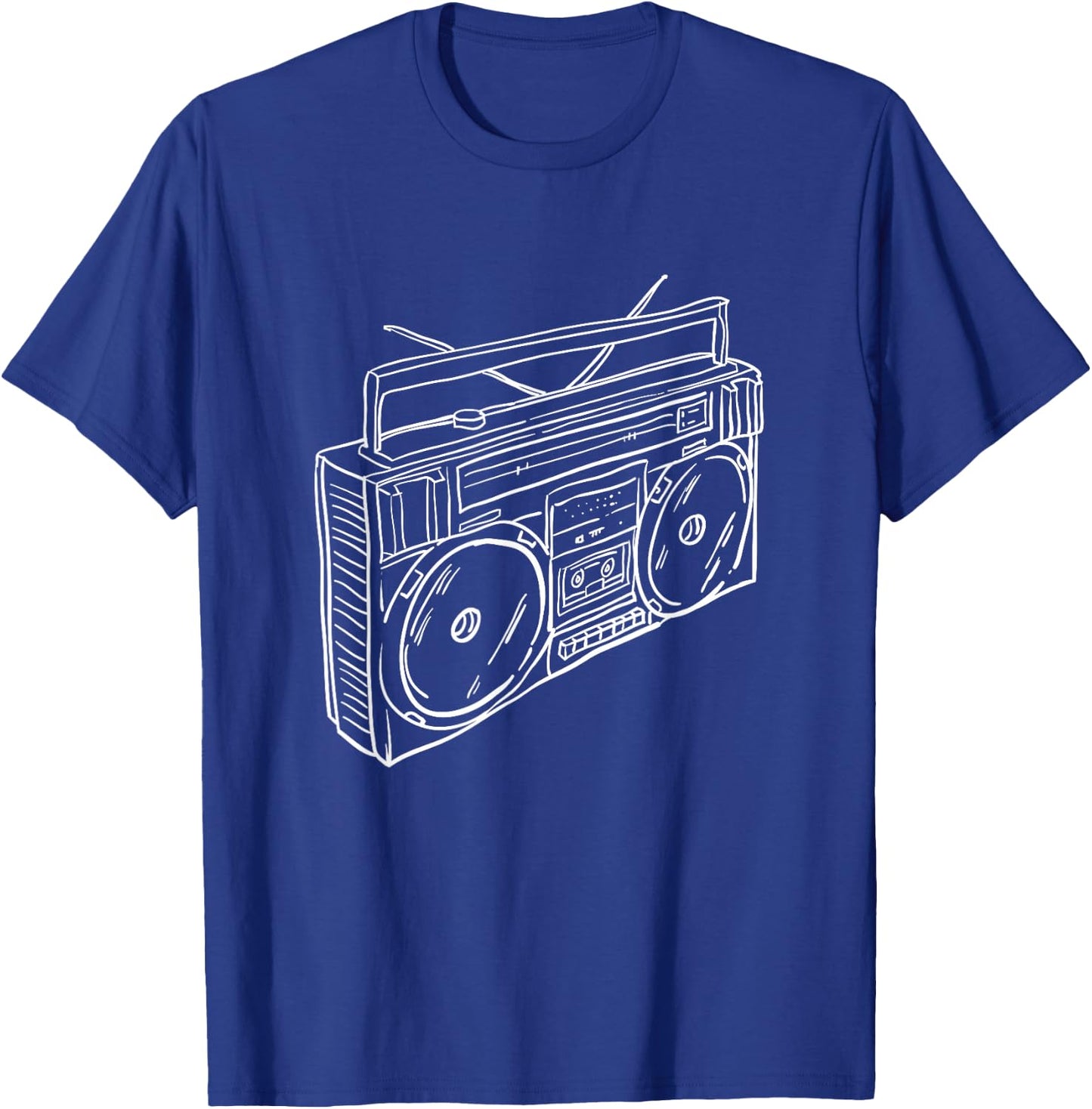 80s & 90s Old School Music Hip Hop Beatbox Boombox T-Shirt - T-Shirt | Royal