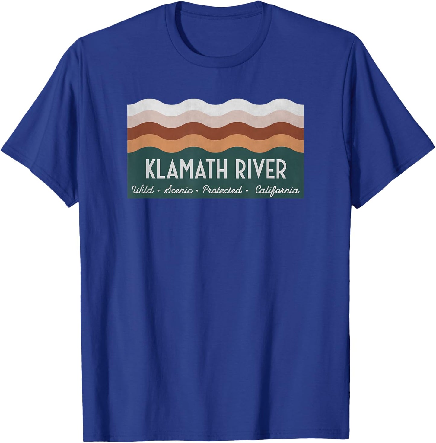 Wild Scenic Protected California - Klamath River T-Shirt - T-Shirt | Royal