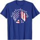Patriotic Peace Sign USA Flag Faith Freedom Family T-Shirt - T-Shirt | Royal
