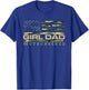 Girl Camo Dad American USA Flag Dad of Girls 4th of July T-Shirt - T-Shirt | Royal