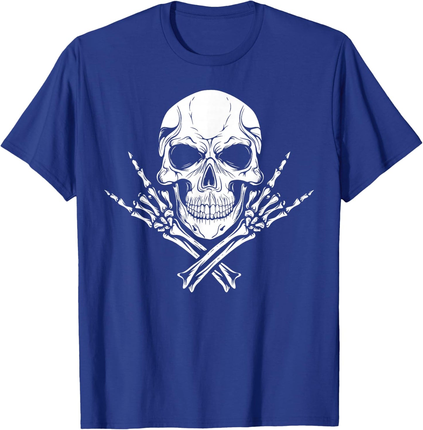 Mano Cornuta - Cool Skull T-Shirt - T-Shirt | Royal