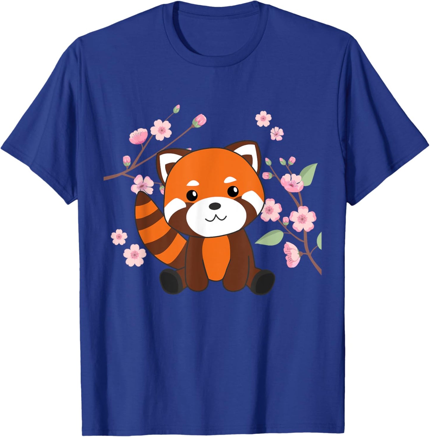 Red Panda Sweet Animals For Kawaii Cherry Blossoms T-Shirt - T-Shirt | Royal