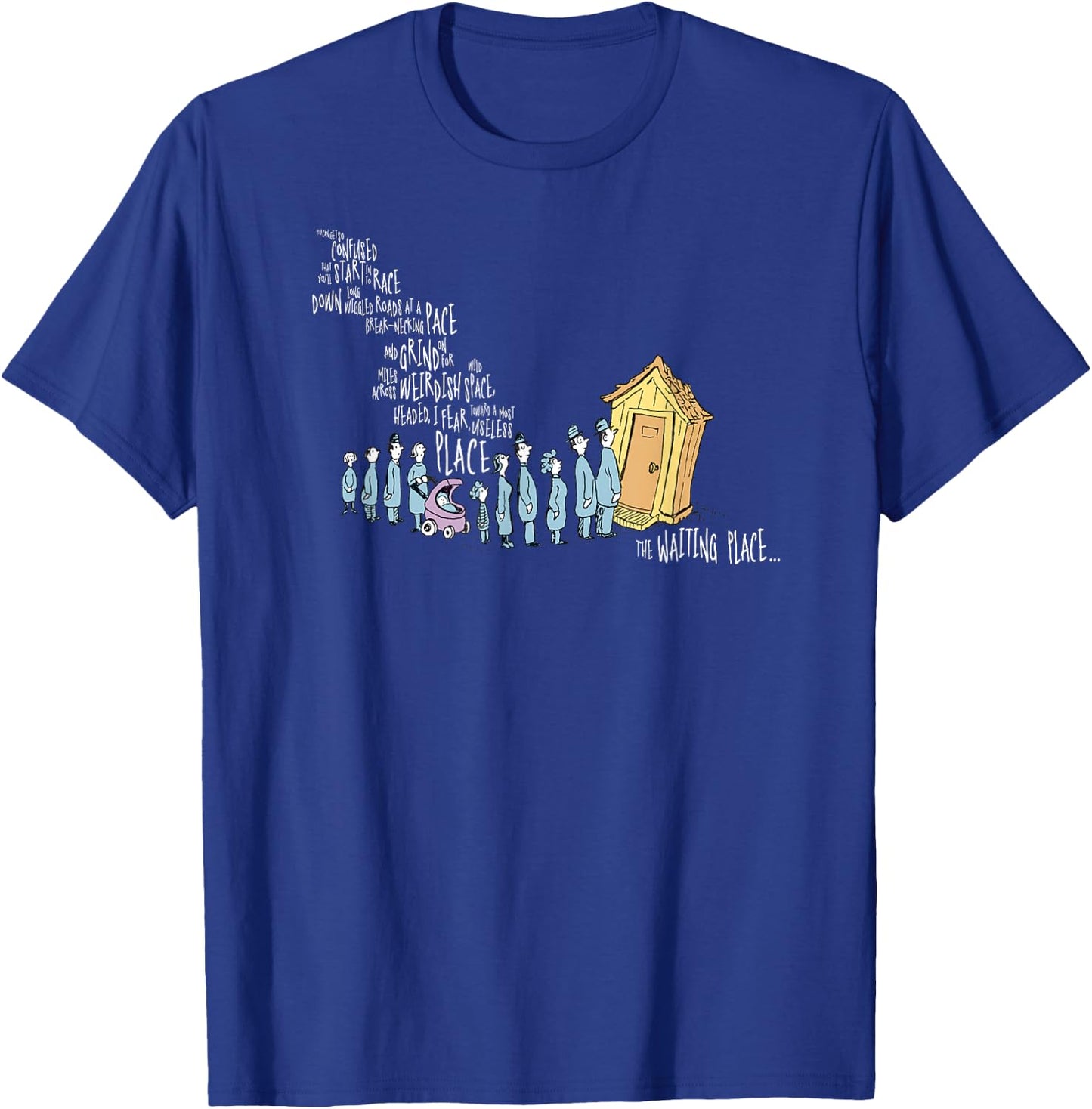 Dr. Seuss Oh the Places You'll Go - The Waiting Place Black T-Shirt - T-Shirt | Royal