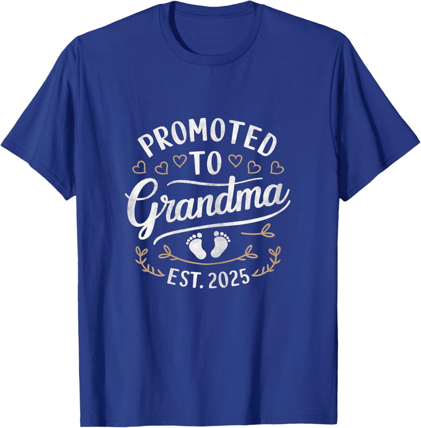 Promoted to Grandma Est. 2025 T-Shirt - T-Shirt | Royal