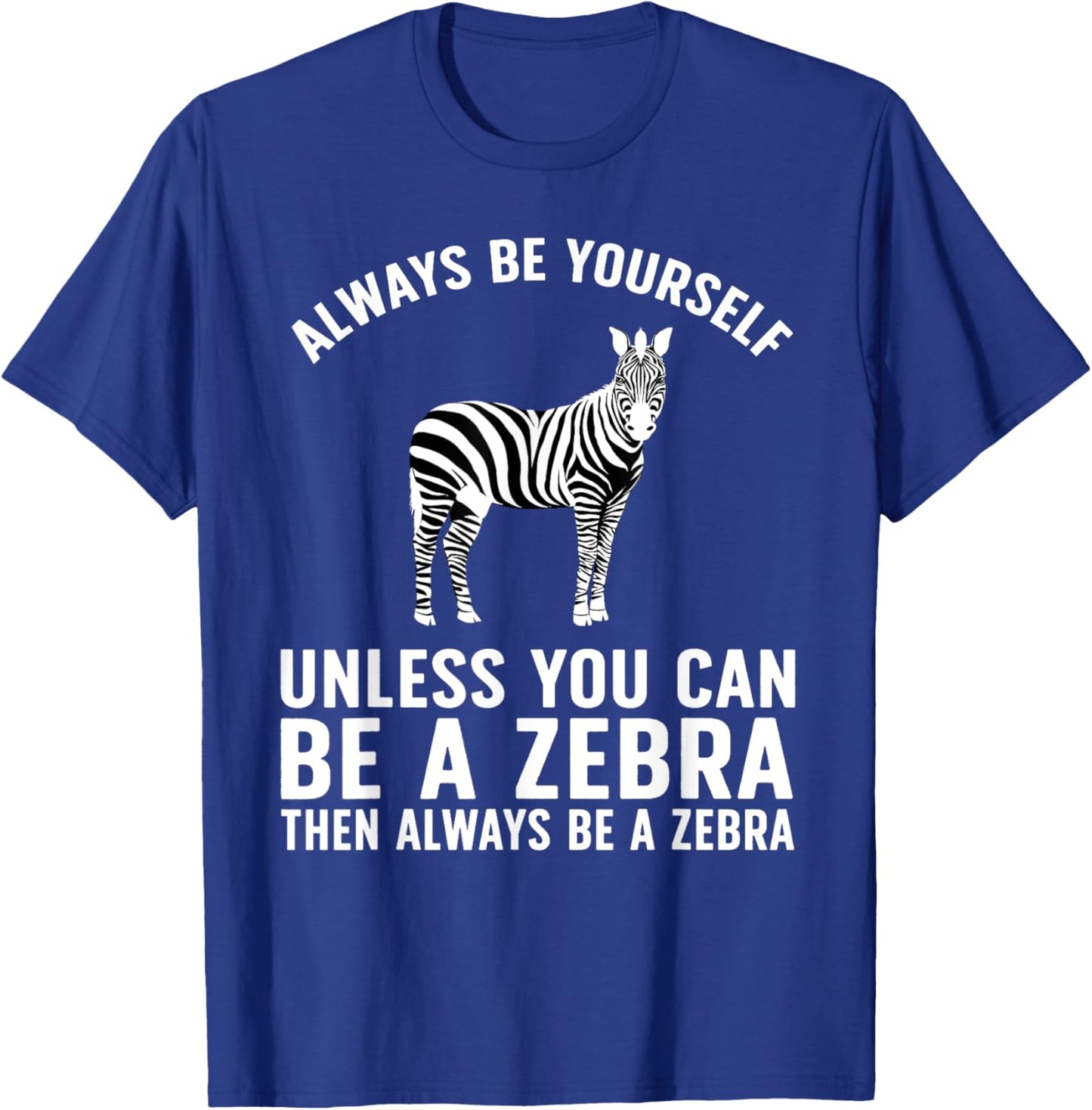 Funny Zebra Art Women Kids Zoo Animal Safari Zebra T-Shirt - T-Shirt | Royal