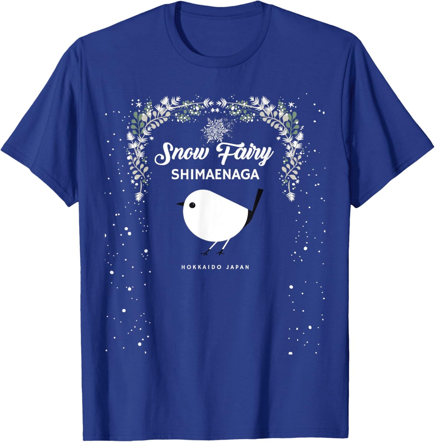 Cute Sagasa Snow Fairy Hokkaido Japanese Birds T-Shirt - T-Shirt | Royal