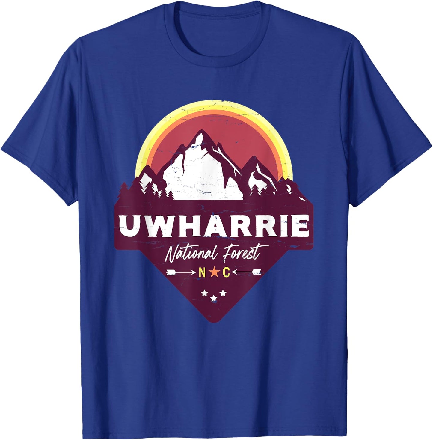 Uwharrie National Forest North Carolina Morrow Mountain T-Shirt - T-Shirt | Royal