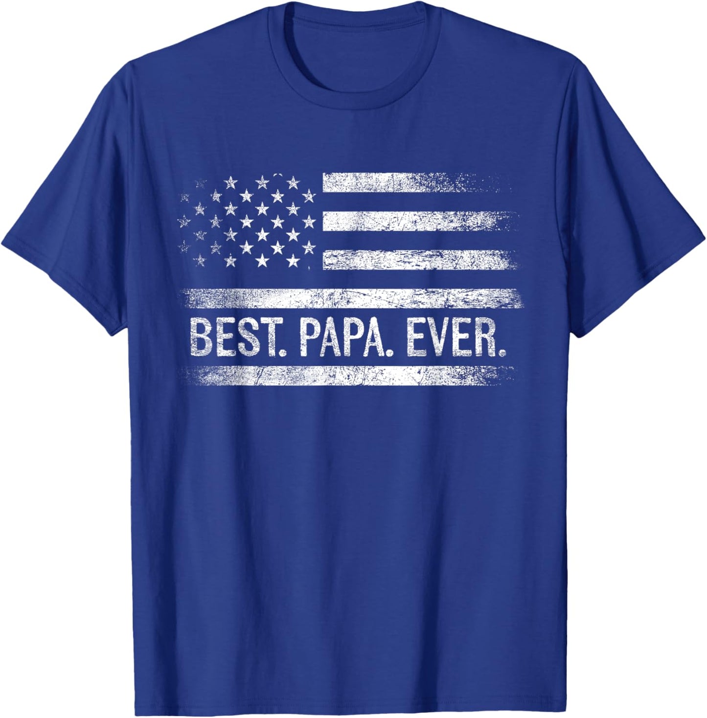 Best Papa Ever American Flag Gifts Papa Father's Day T-Shirt - T-Shirt | Royal