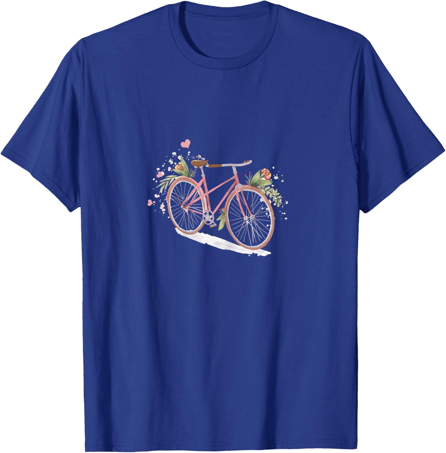 Bicycle Flowers Women's Bike Riding Cyclist Gift T-Shirt - T-Shirt | Royal