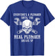 Funny Plumber - Real Plumbing Skull Gift T-Shirt - T-Shirt | Royal