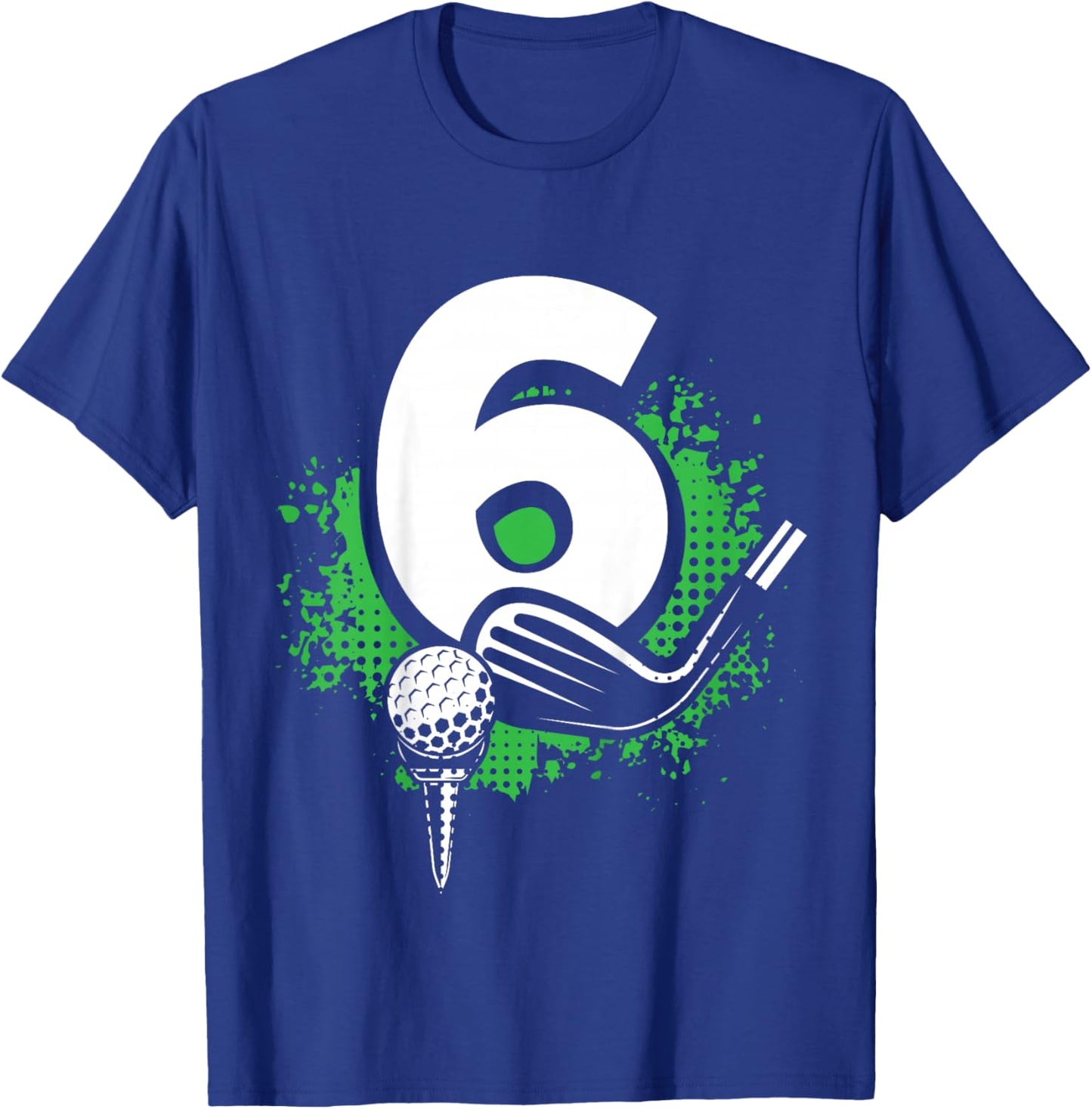 Kids 6th Birthday Boy Golf Player Golf 6 Years Old T-Shirt - T-Shirt | Royal