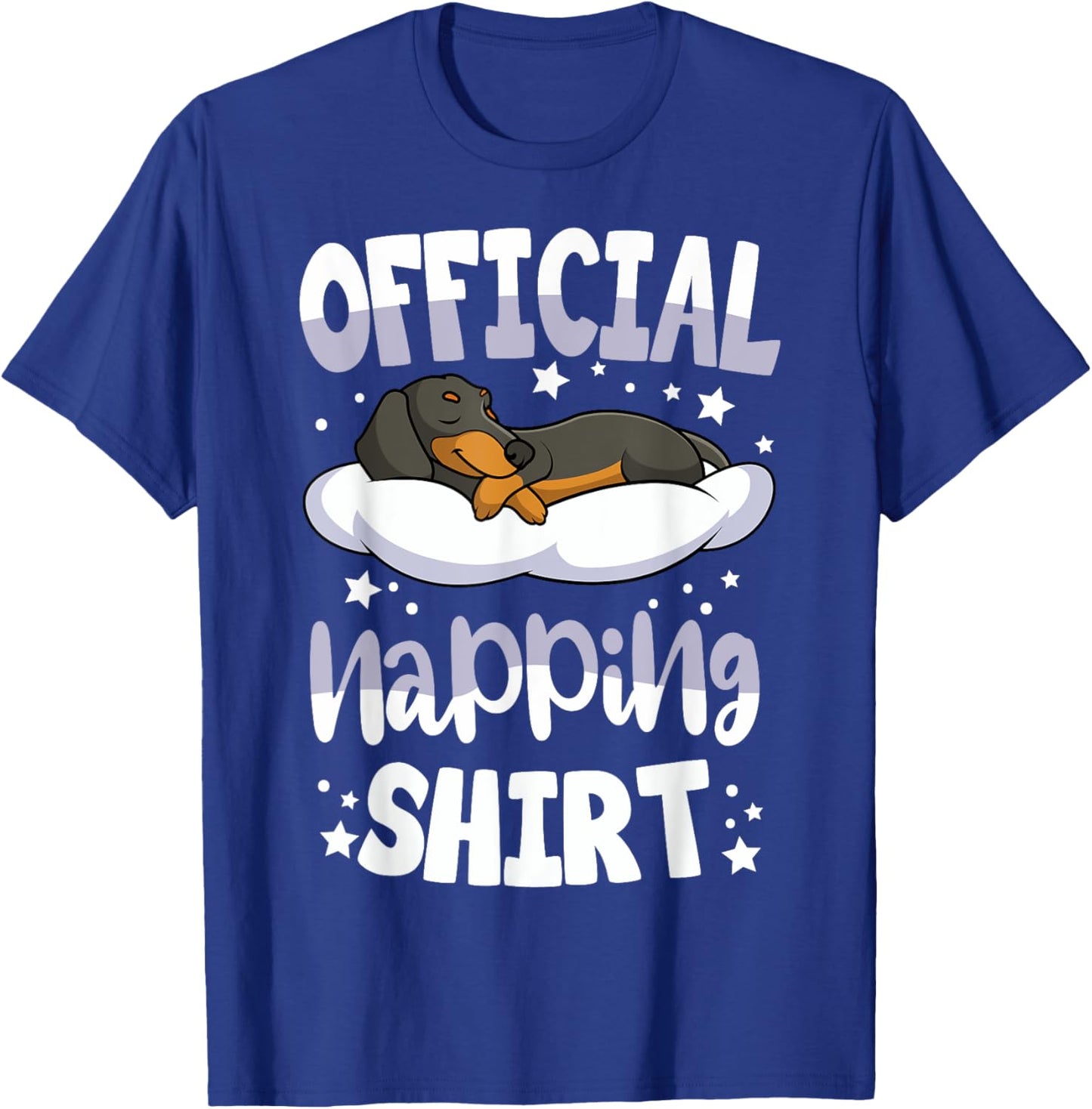Official Napping Weiner Dog Pyjama Gift Dachshund Dog Lover Sleeping , -Adults, Black, Small, Short Sleeve T-Shirt - T-Shirt | Royal