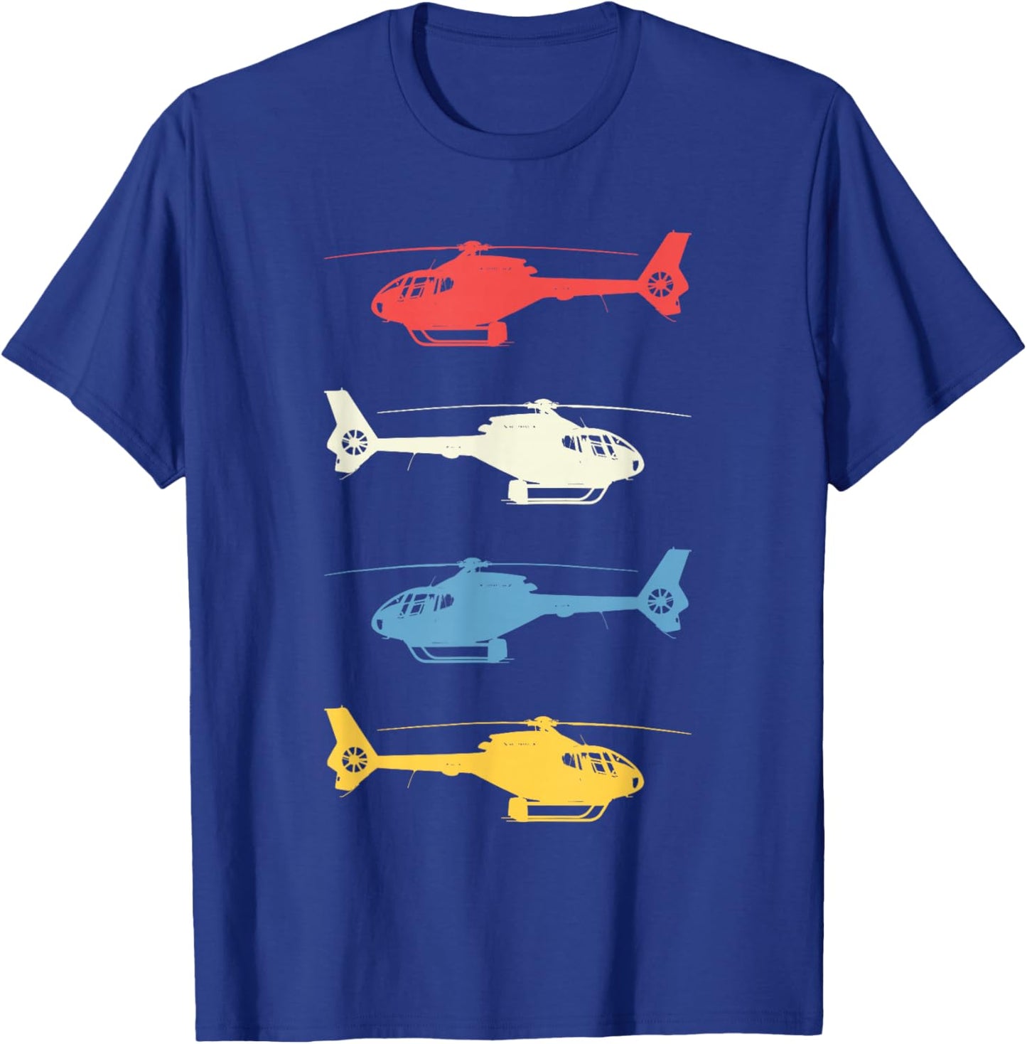Helicopter Pilot Vintage Aviation Flying Helicopters Pilots T-Shirt - T-Shirt | Royal