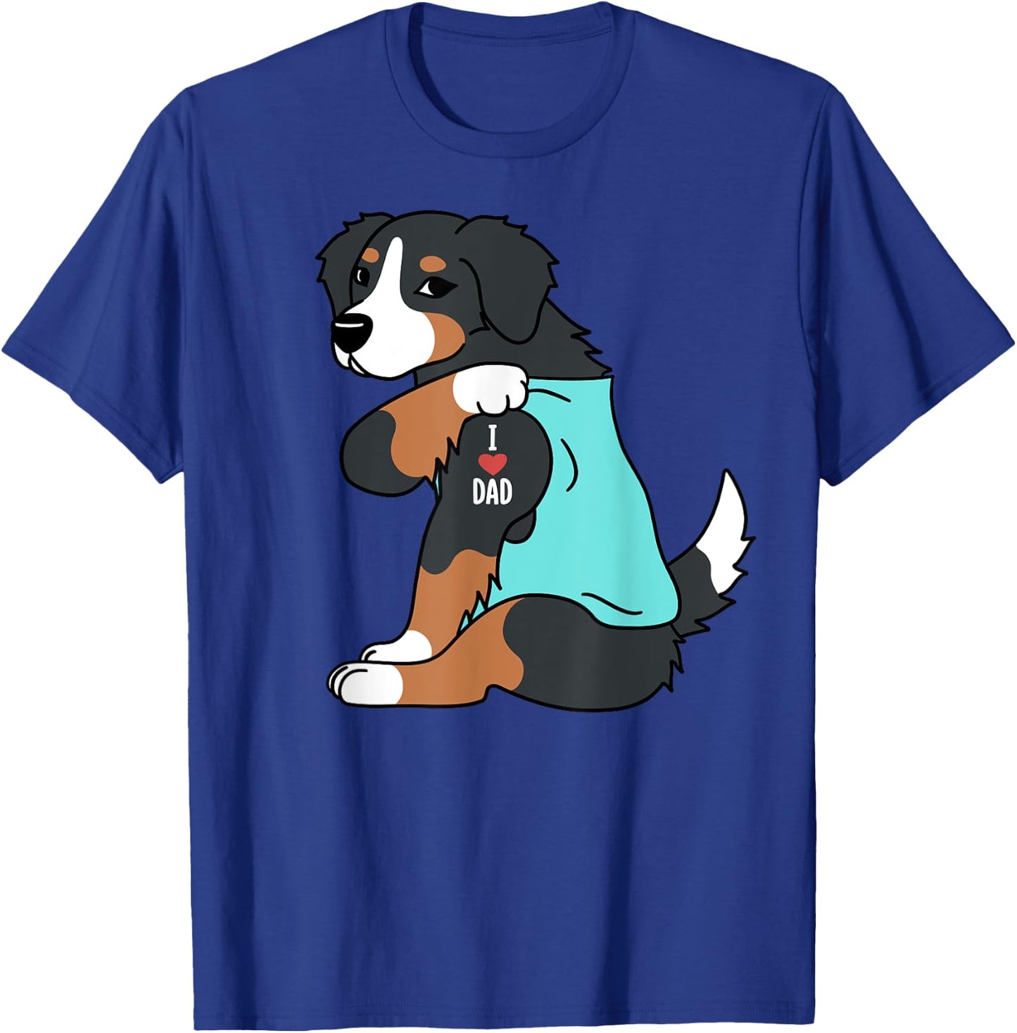 Bernese Mountain Dog I Love Dad Funny Dog Women T-Shirt - T-Shirt | Royal