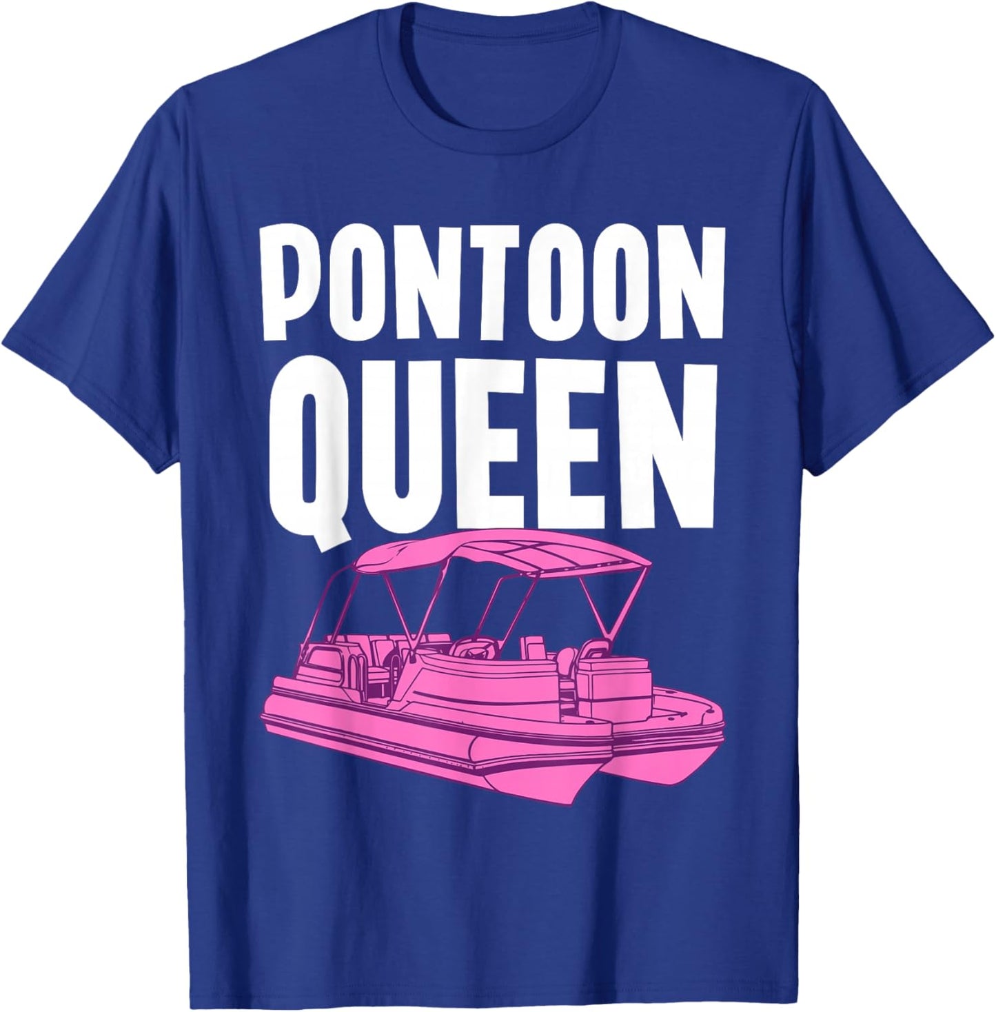 Best Pontoon Queen Art Girls Pontoon Boat Captain T-Shirt - T-Shirt | Royal
