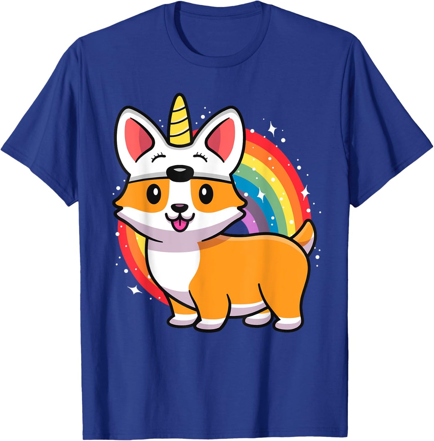 Corgicorn Unicorn Corgi Shirt For Kids Funny Rainbow Corgi T-Shirt - T-Shirt | Royal
