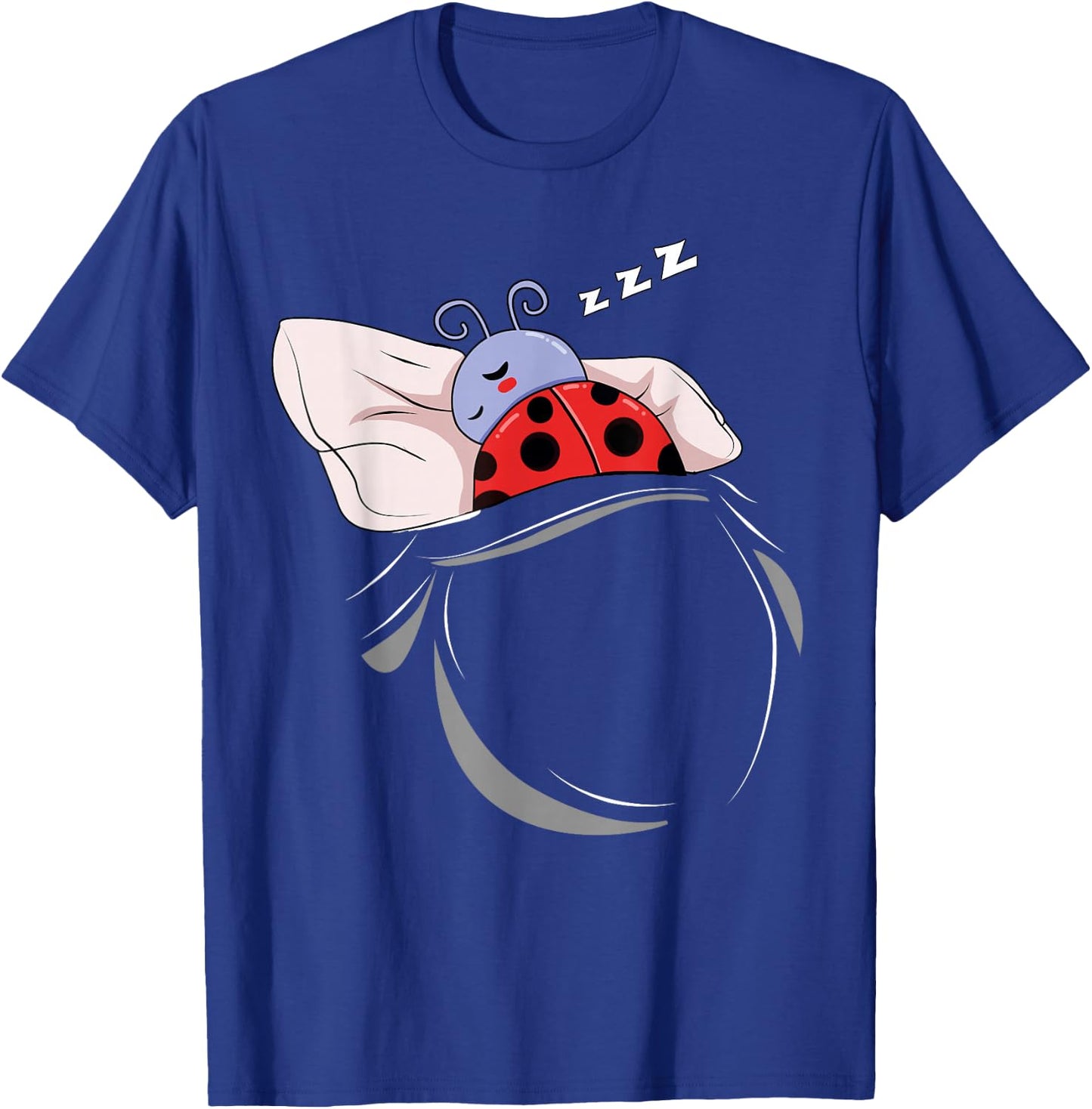 Funny Ladybug Merch , Men & Kids Ladybug Sleeping Beetle Pajamas Nap PJs Outfit Gift Ladybug T-Shirt - T-Shirt | Royal
