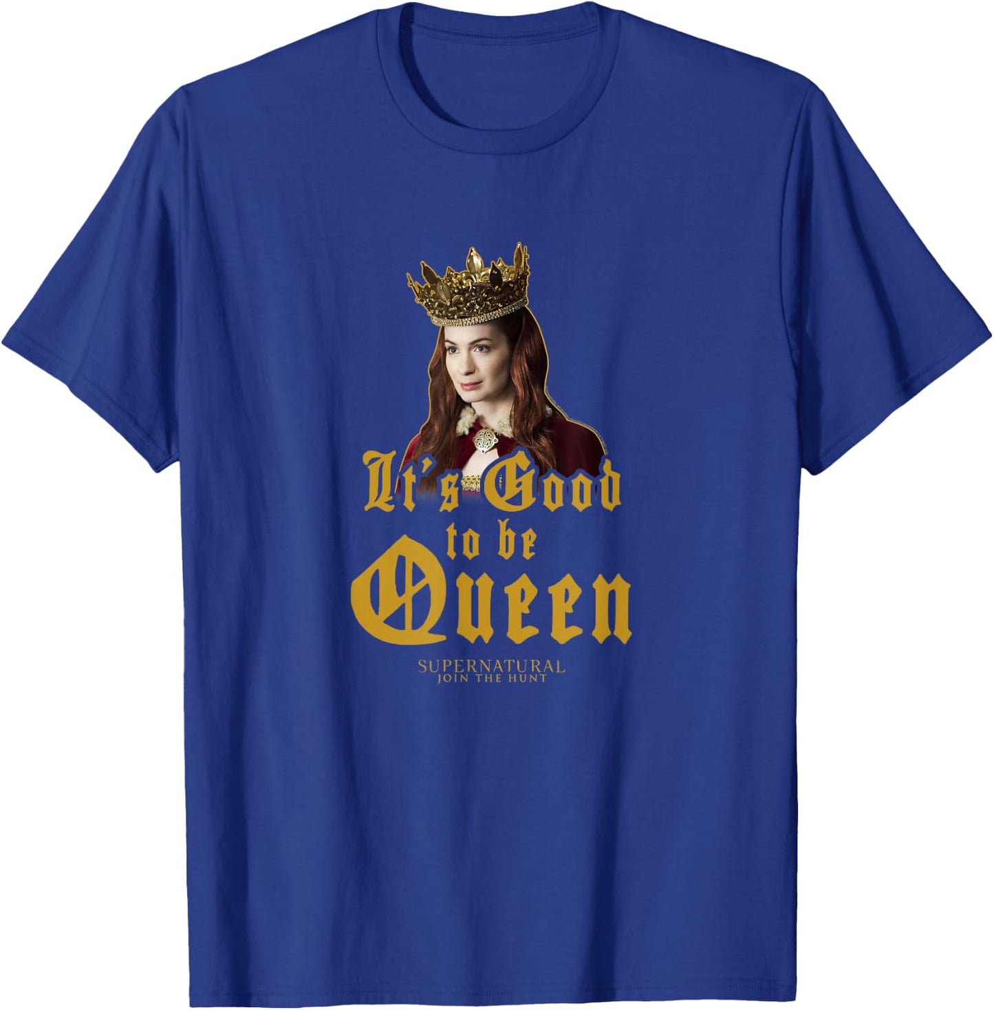 Supernatural : Charlie It's Good To Be Queen - Women's Small Black Short Sleeve Cotton Polyester Modern Classic T-Shirt - T-Shirt | Royal