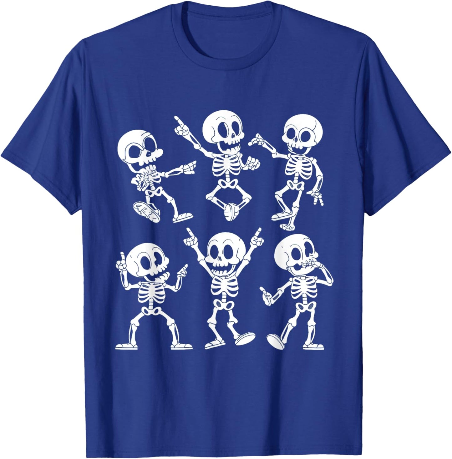 Dancing Skeletons Cute Funny Halloween Skeleton Dance T-Shirt - T-Shirt | Royal