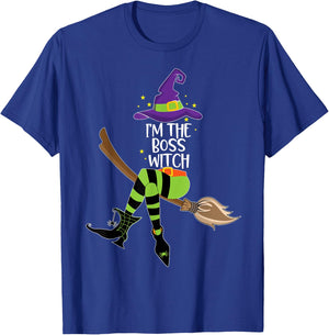 Im the Boss Witch Shirt Halloween Matching Group Costume T-Shirt - T-Shirt | Royal