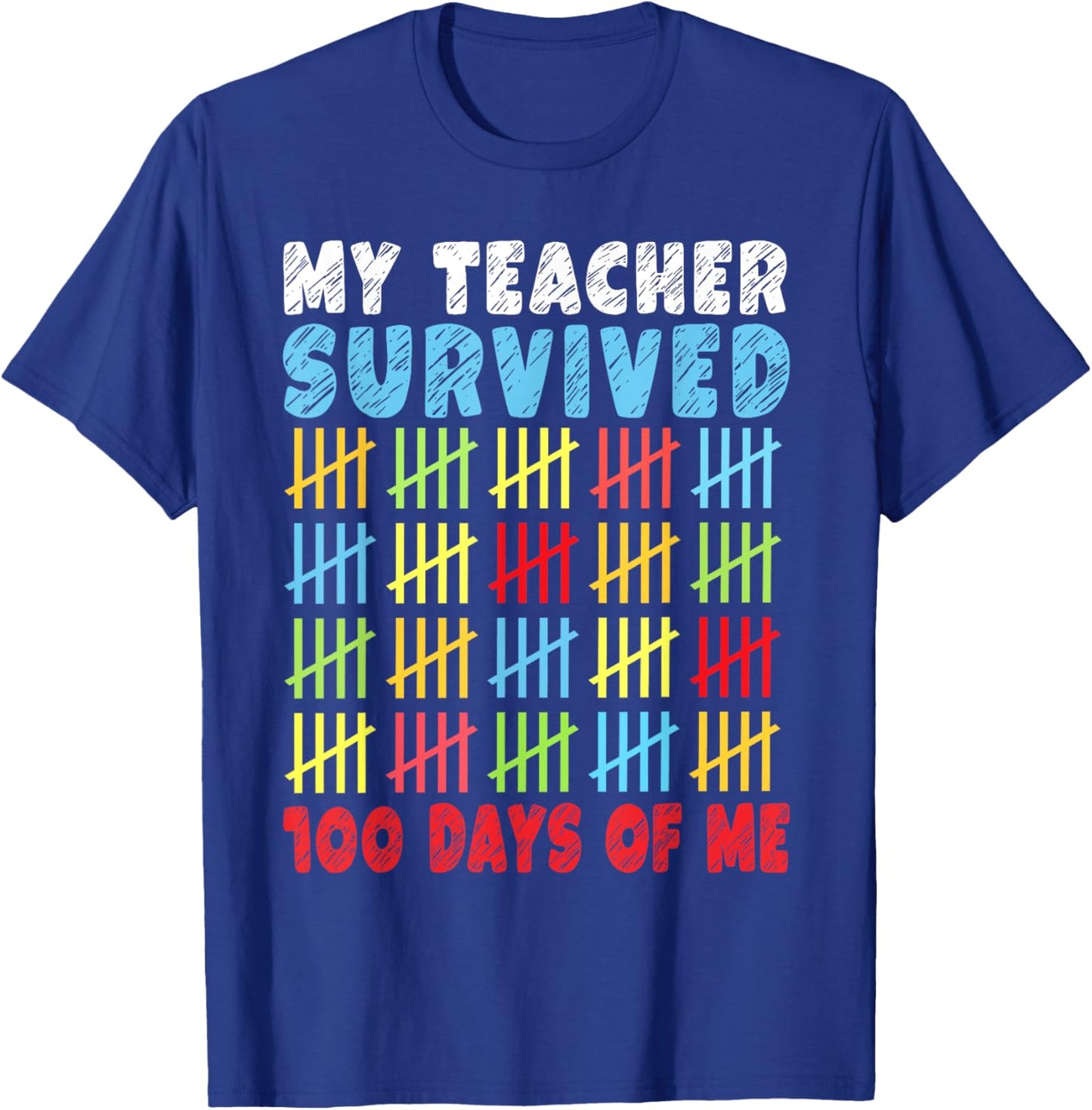 100 Days of School Kids 100th Day of School Costume Outfits T-Shirt - T-Shirt | Royal