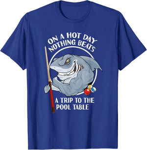Pool Room Meme Pool Shark Pun Cue Chalk Rack 'Em T-Shirt - T-Shirt | Royal
