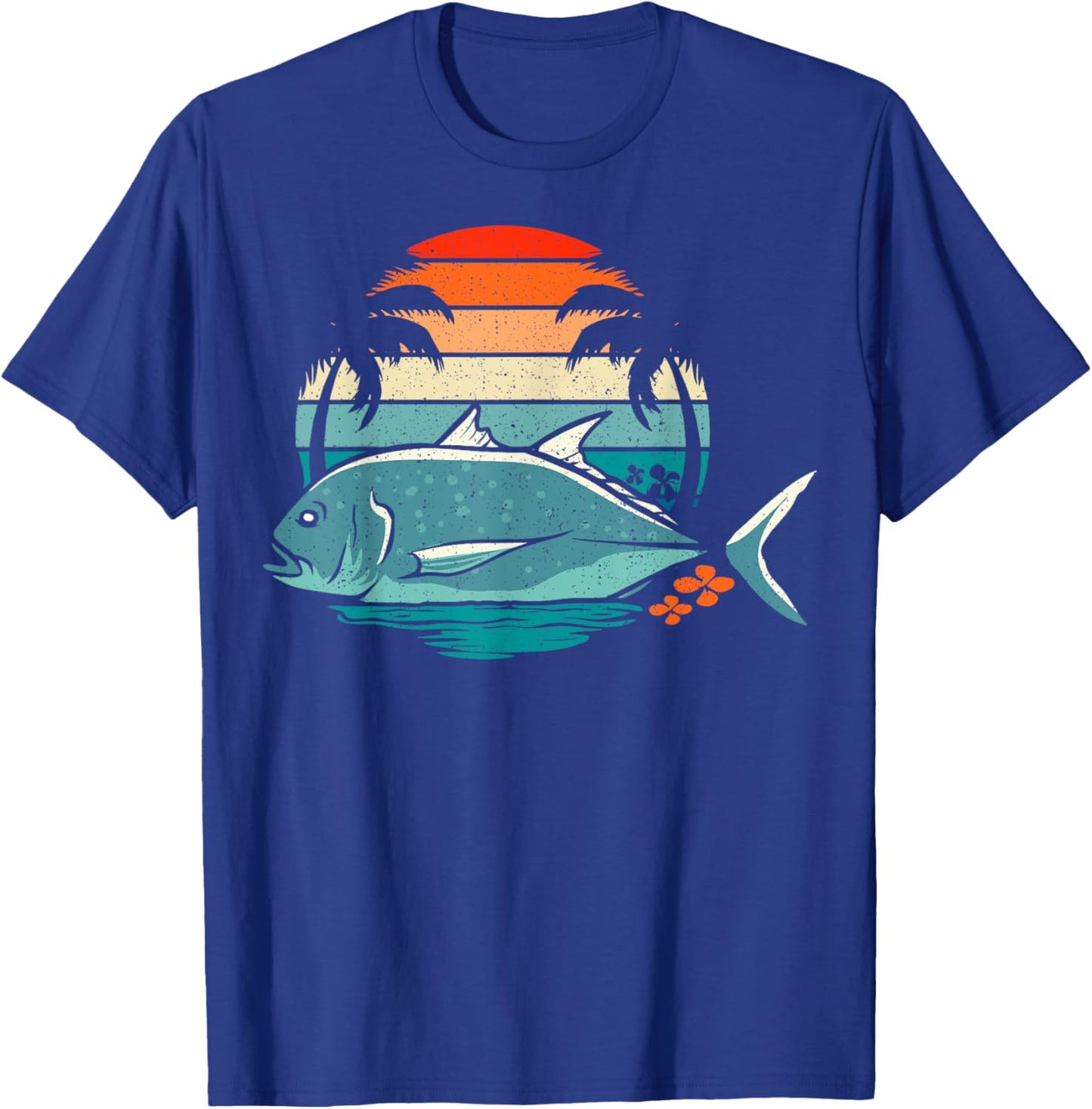 Ulua Fishing Native Hawaiian Design for a Ulua fisherman T-Shirt - T-Shirt | Royal