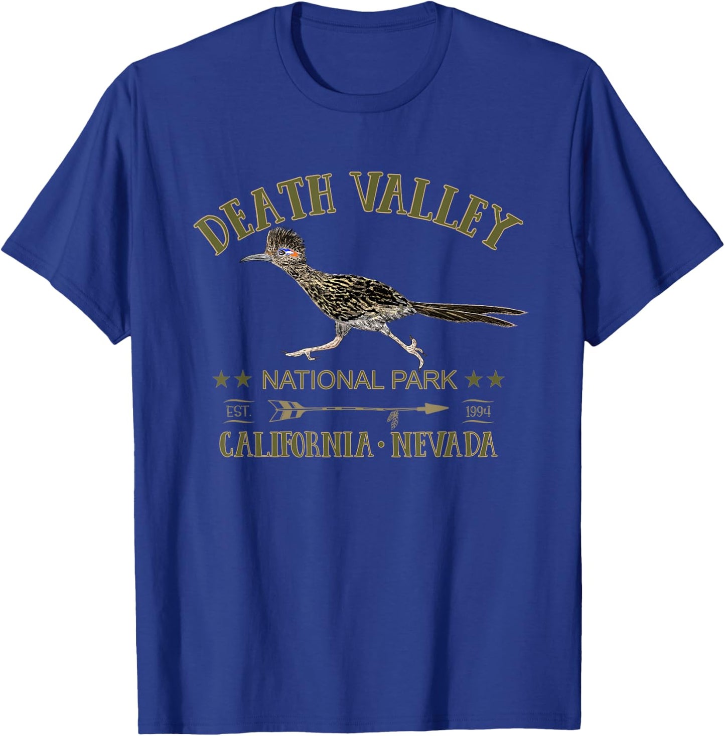 Death Valley National Park Roadrunner California Nevada T-Shirt - T-Shirt | Royal