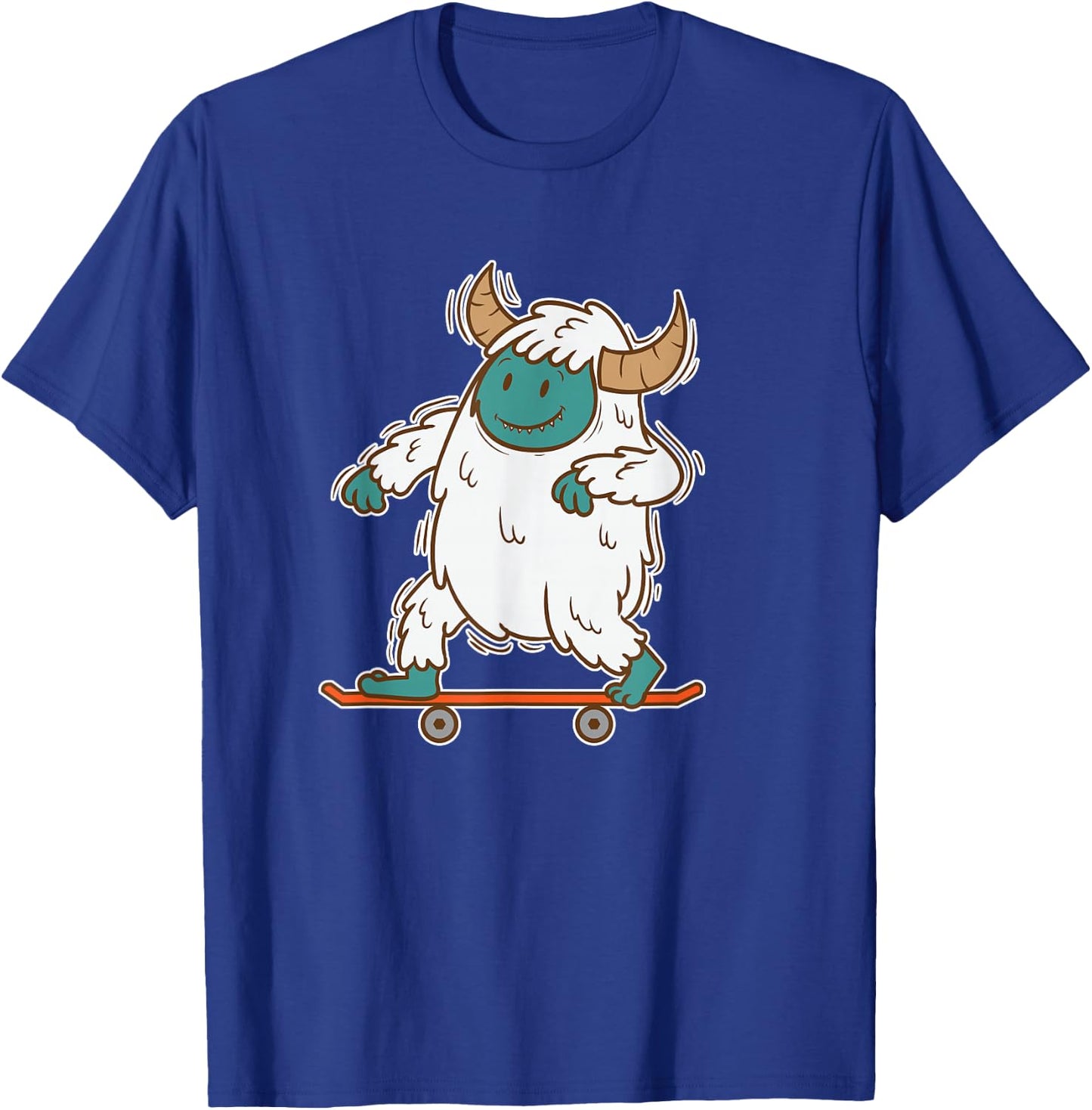 Yeti skating Snowman T-Shirt - T-Shirt | Royal
