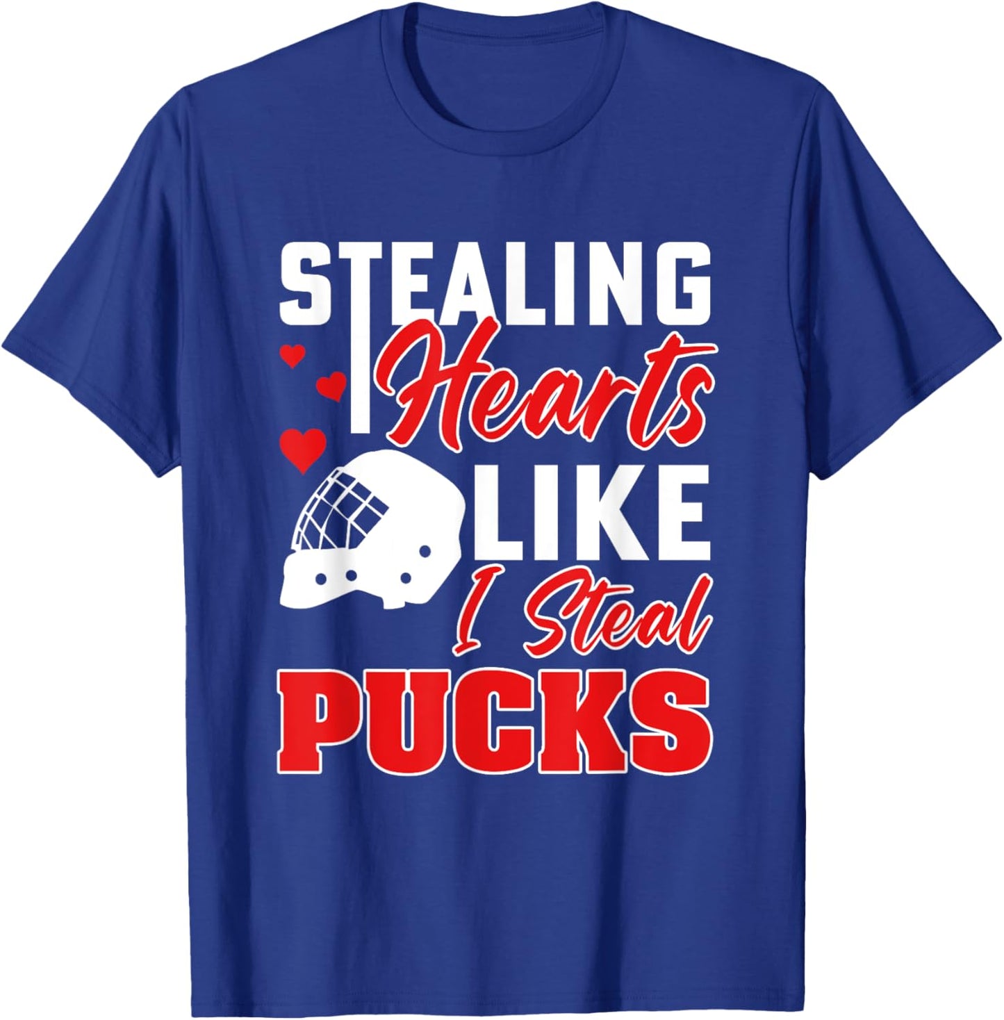 Stealing Heart Like I Steal Pucks Valentines Day Hockey kids T-Shirt - T-Shirt | Royal