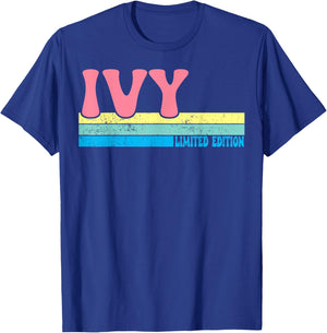 IVY Name Personalized Cute Idea Groovy Women IVY T-Shirt - T-Shirt | Royal