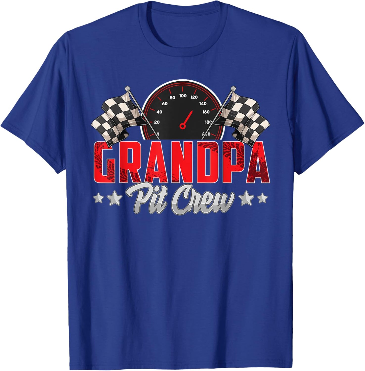 Race Car Birthday Party Racing Family Grandpa Pit Crew T-Shirt - T-Shirt | Royal