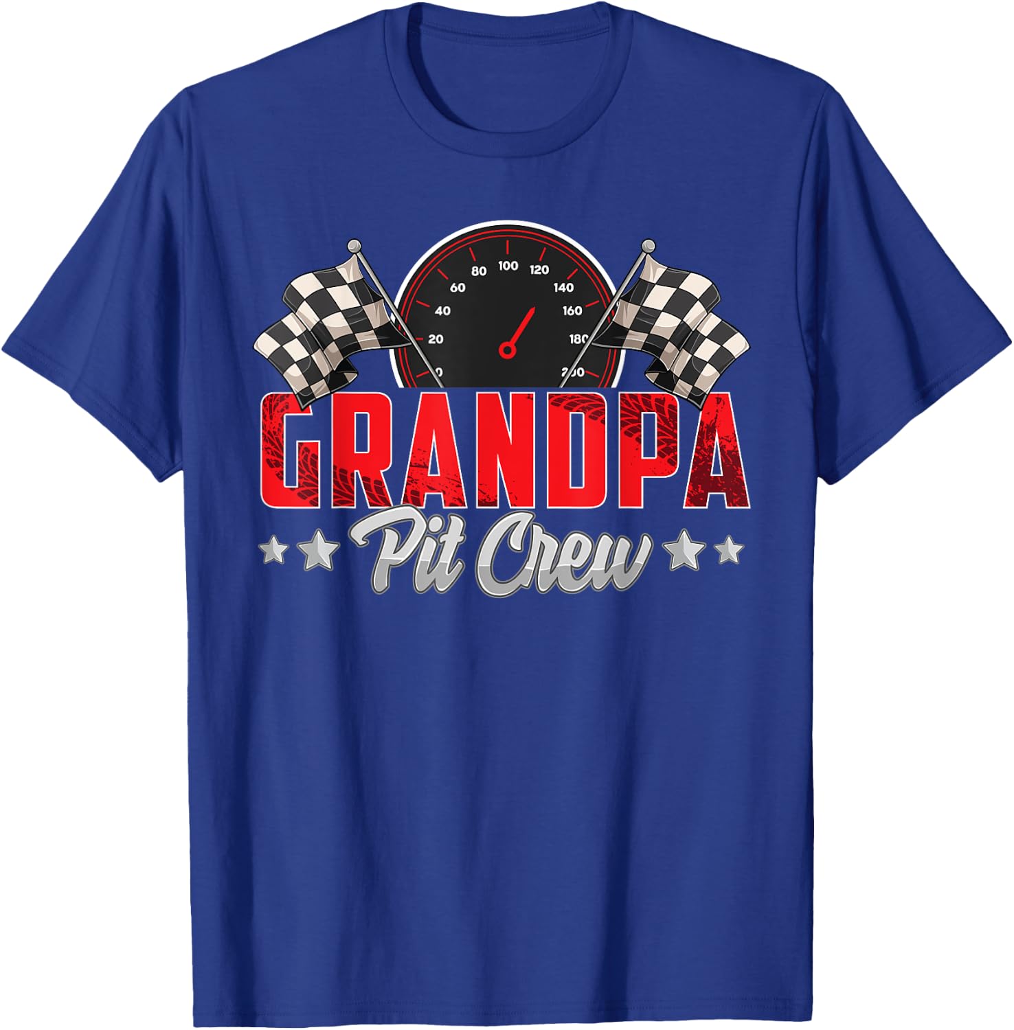 Race Car Birthday Party Racing Family Grandpa Pit Crew T-Shirt - T-Shirt | Royal