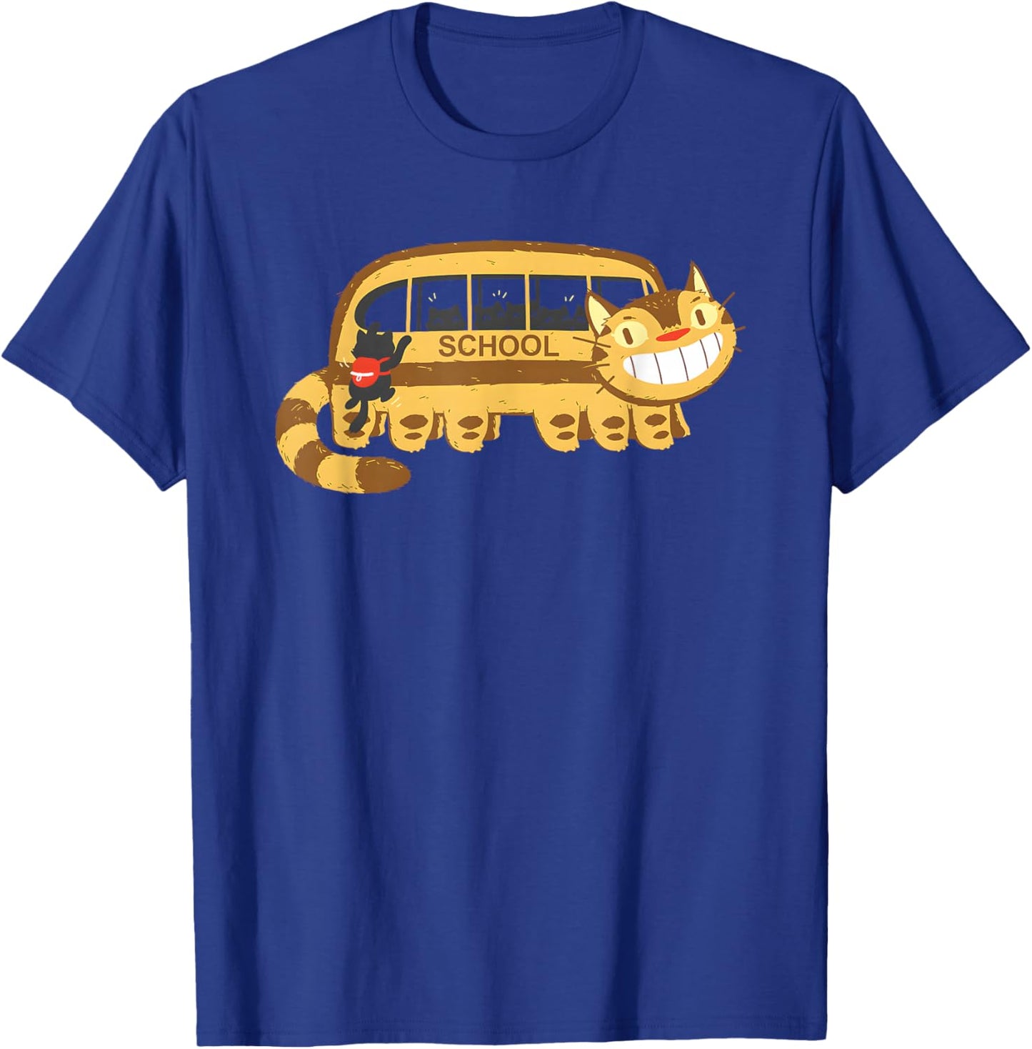Cats In A Catbus Headed To School Schoolcatbus T-Shirt - T-Shirt | Royal