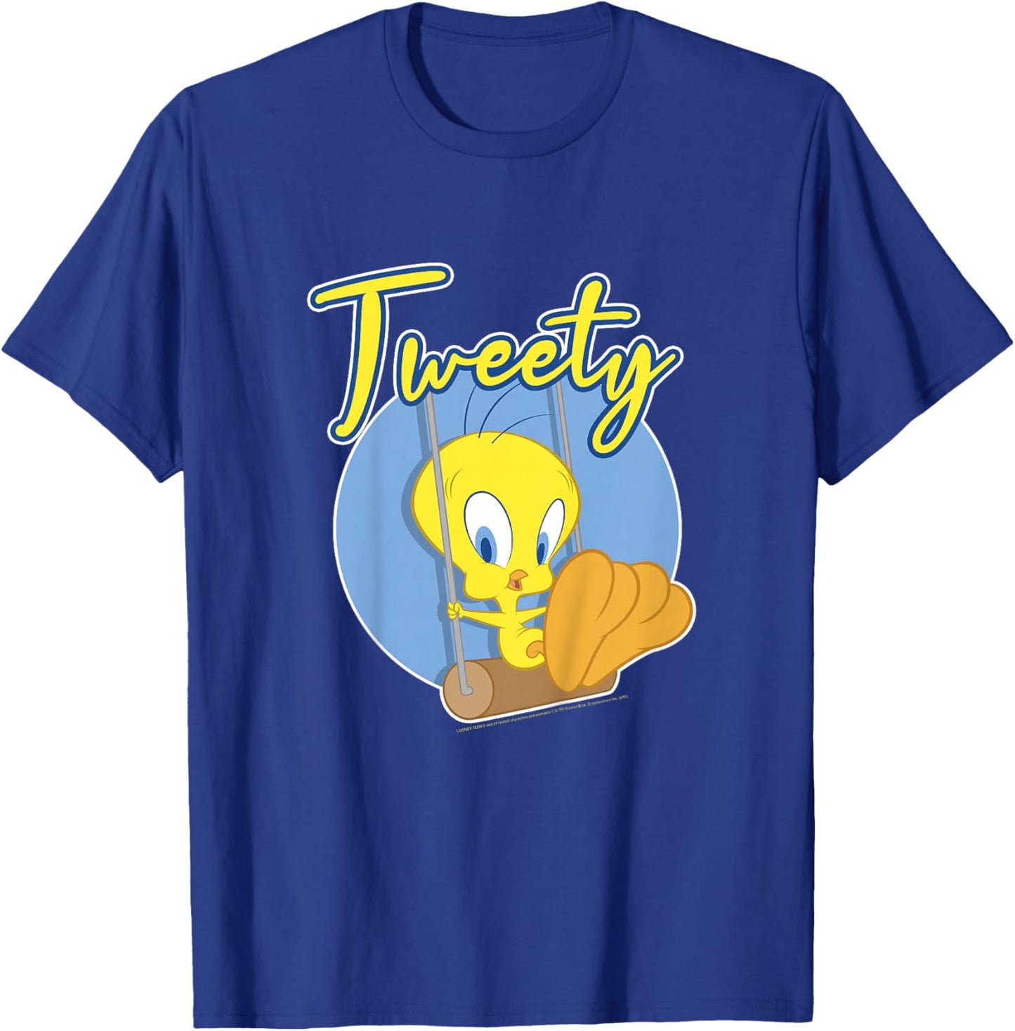 Kids Looney Tunes Youth Tweety Bird Cheeky Swing Vintage Portrait T-Shirt - T-Shirt | Royal