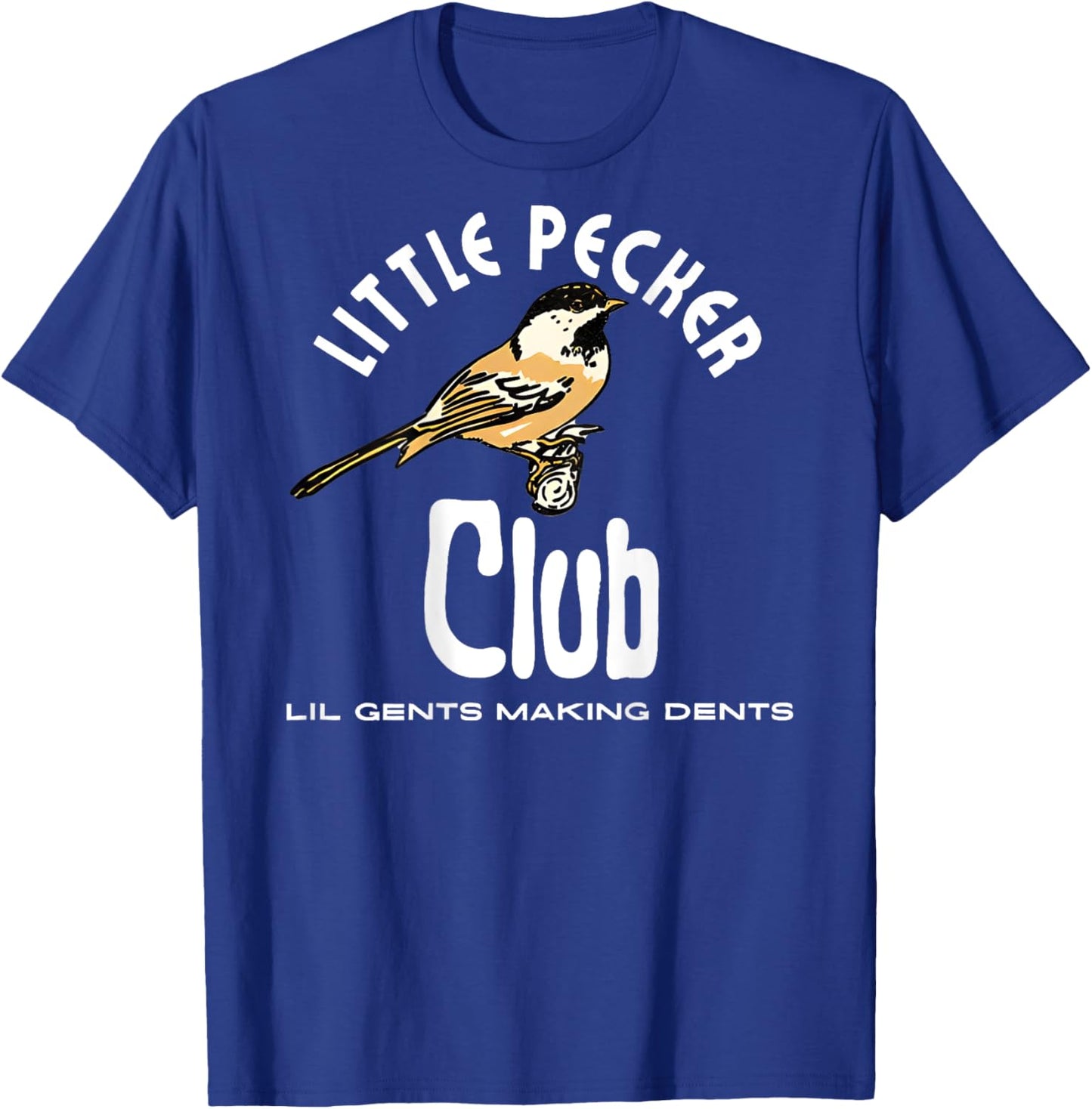 little pecker club Black Humor Club -Adults Small Short Sleeve Loose Fit Polyester 100% Imported T-Shirt - T-Shirt | Royal