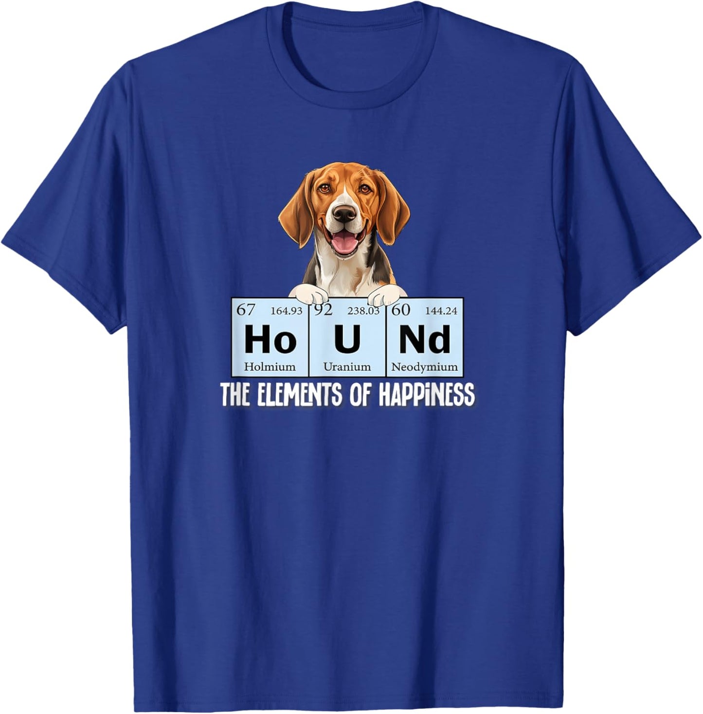 Funny Elements of Happiness American Foxhound Lover T-Shirt - T-Shirt | Royal