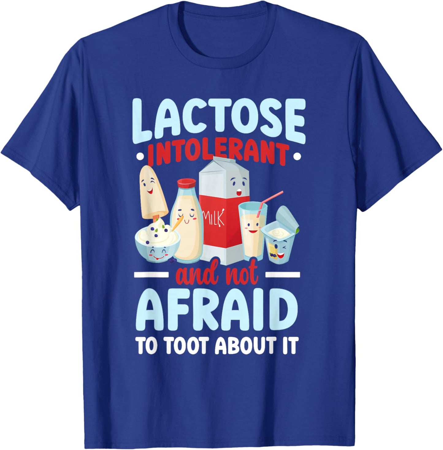 Milk Funny Lactose Intolerant Cheese T-Shirt - T-Shirt | Royal