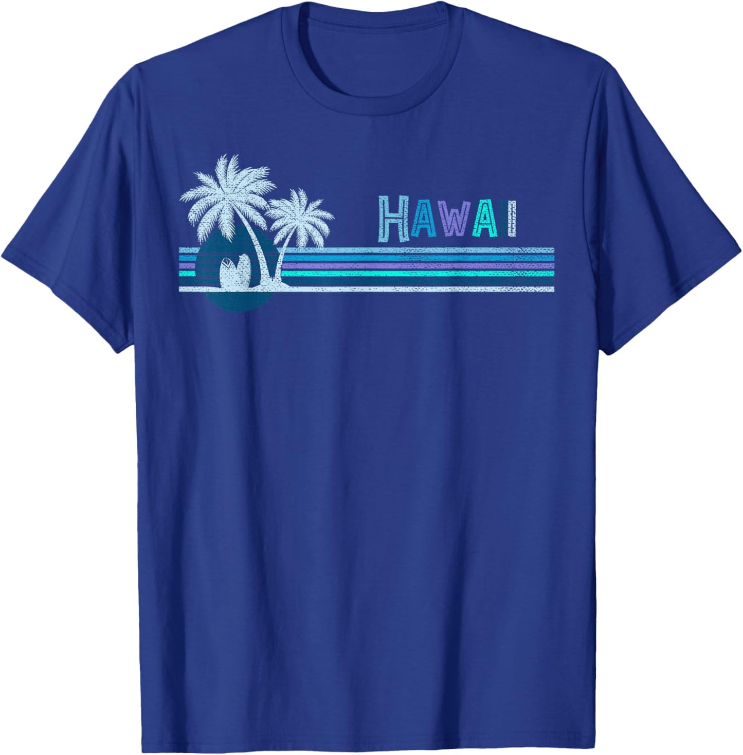 Aloha State Tropic Islands Vintage Hawaii Surfing T-Shirt - T-Shirt | Royal