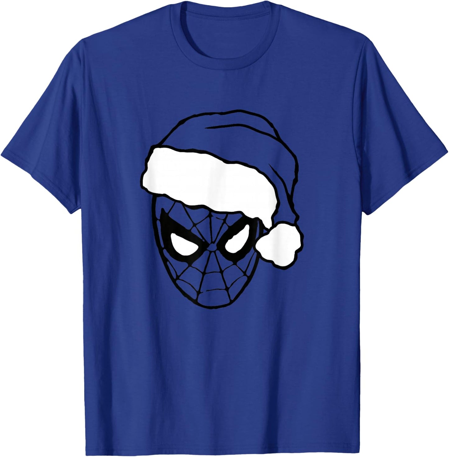 Marvel Christmas Spider-Man Santa Big Face T-Shirt - T-Shirt | Royal