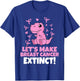 Dino Pink Let's Make Breast Cancer Extinct Kids Toddler Boys T-Shirt - T-Shirt | Royal
