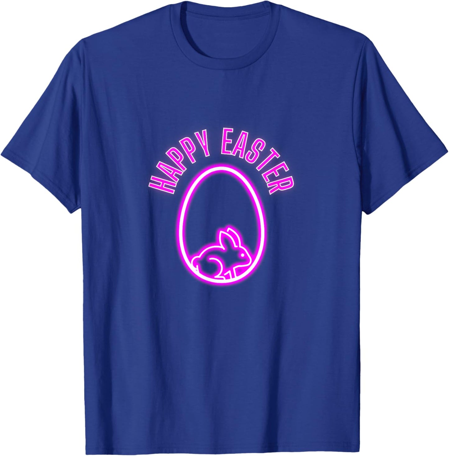 Happy Easter Day Bunny Eggs neon pink T-Shirt - T-Shirt | Royal