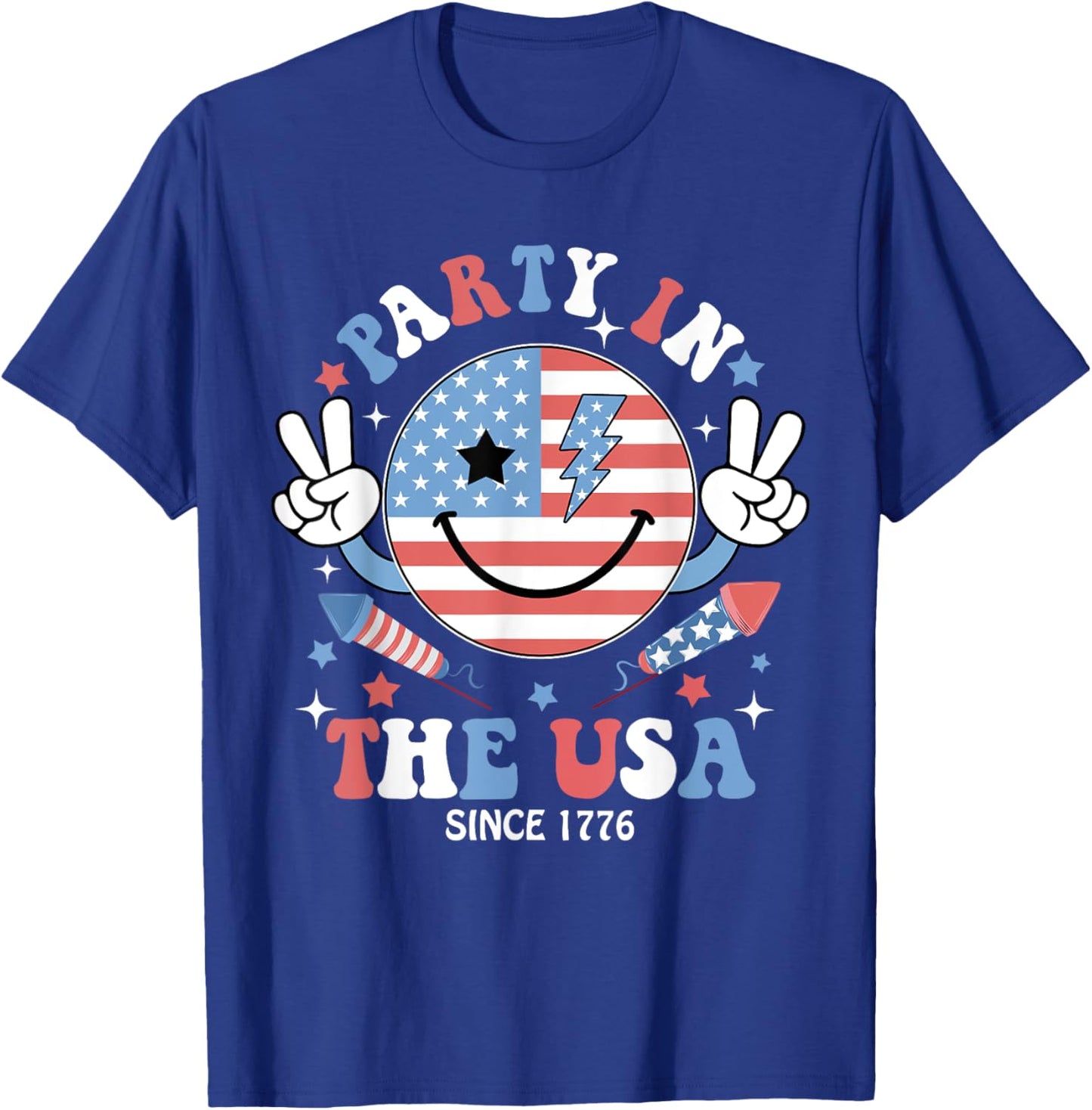Party in the USA 4th of July Preppy Shirt Women Kids T-Shirt - T-Shirt | Royal