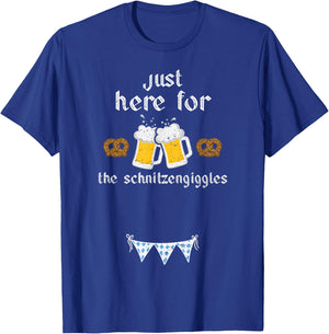Schnitzel: Just Here For The Schnitzengiggles - Oktoberfest T-Shirt - T-Shirt | Royal
